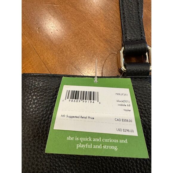 Women’s new with tags, Kate Kate Spade, leather shoulder bag/purse, black - Picture 3 of 9